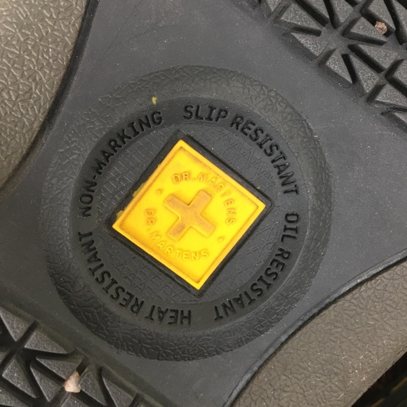 Dr. Doc Martens Shoes Slip Resistant Brown Leather Oxford Mens Sz 10 - Picture 11 of 13